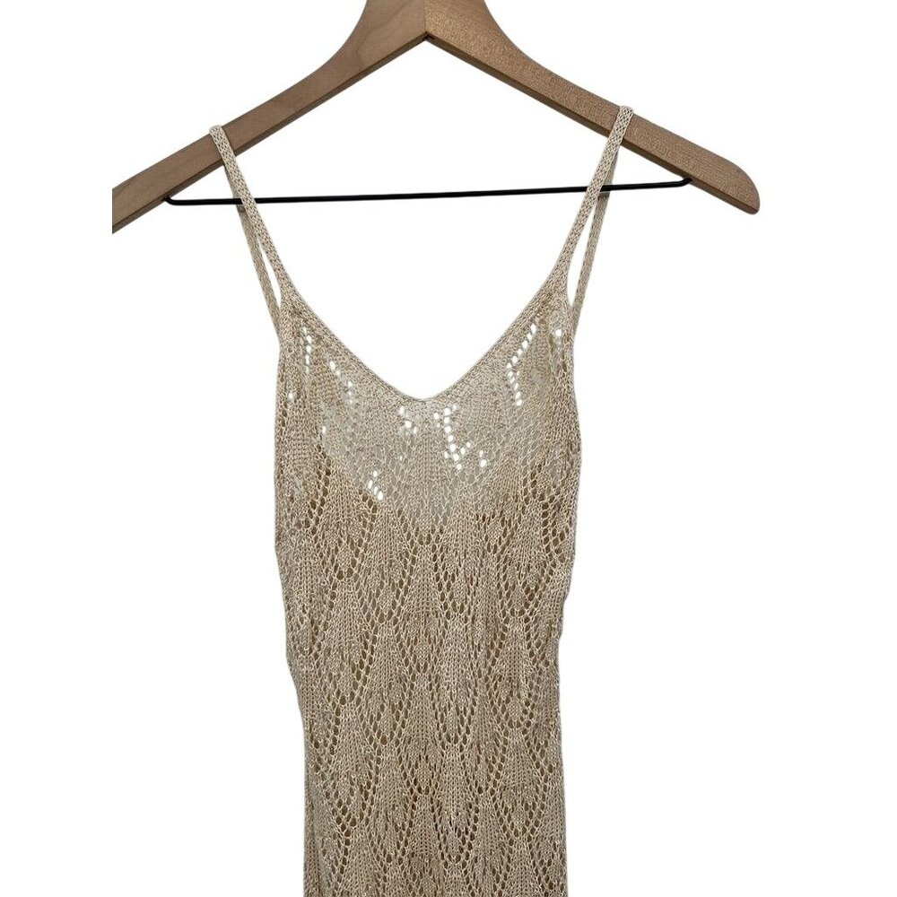 Ardon Maxi Dress Cream Crochet Tiger Mist Size M - Picture 3 of 8